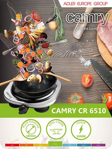 Adler CAMRY CR 6510 stove Freestanding Black,Grey Electric