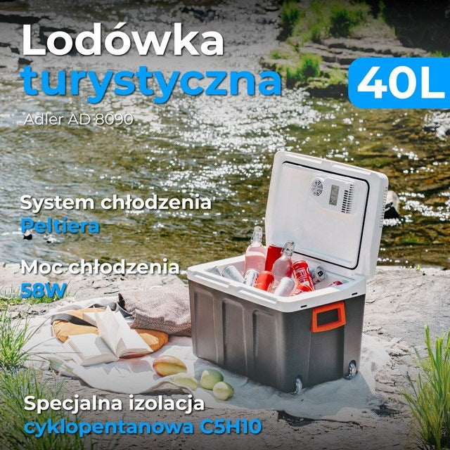 Adler AD 8090Portable Cooler 40 L Black, White