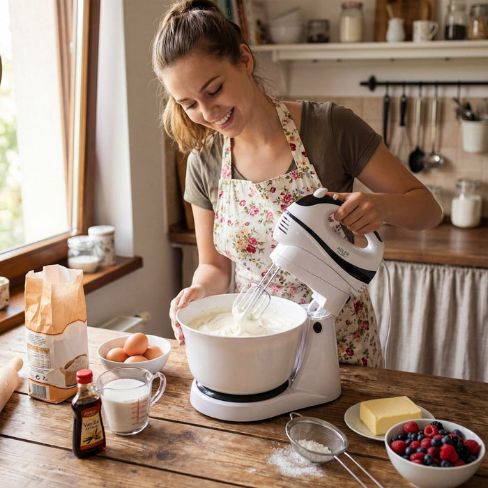 Adler AD 4206 Stand mixer Black,White 300 W