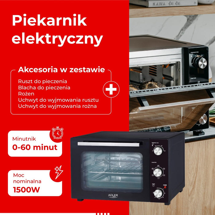 Adler AD 6026 oven Black