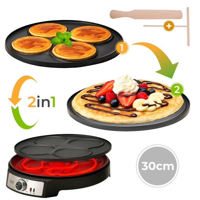 Adler AD 3093 Double-Sided Electric Pancake Maker 2 in 1 Black