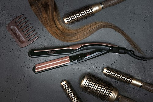 Adler AD 2318 hair styling tool Straightening iron Warm Black, Coral 120 W