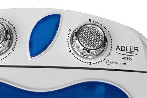 Adler AD 8051 washing machine Top-load 3 kg Blue, White