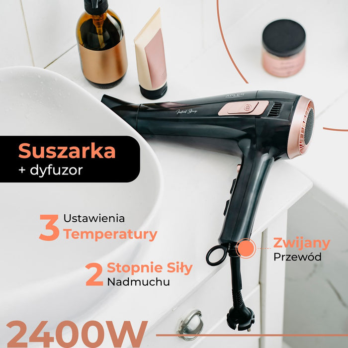Adler AD 2283 Hair dryer 2000 W Black