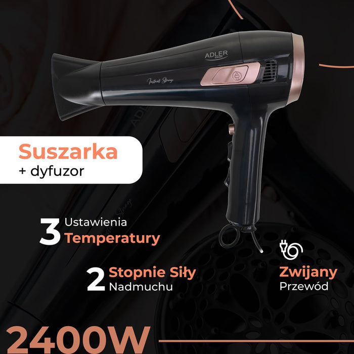 Adler AD 2283 Hair dryer 2000 W Black
