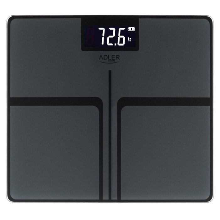 Bathroom scale ADLER AD 8194s STRIPES rechargeable USB-C Black