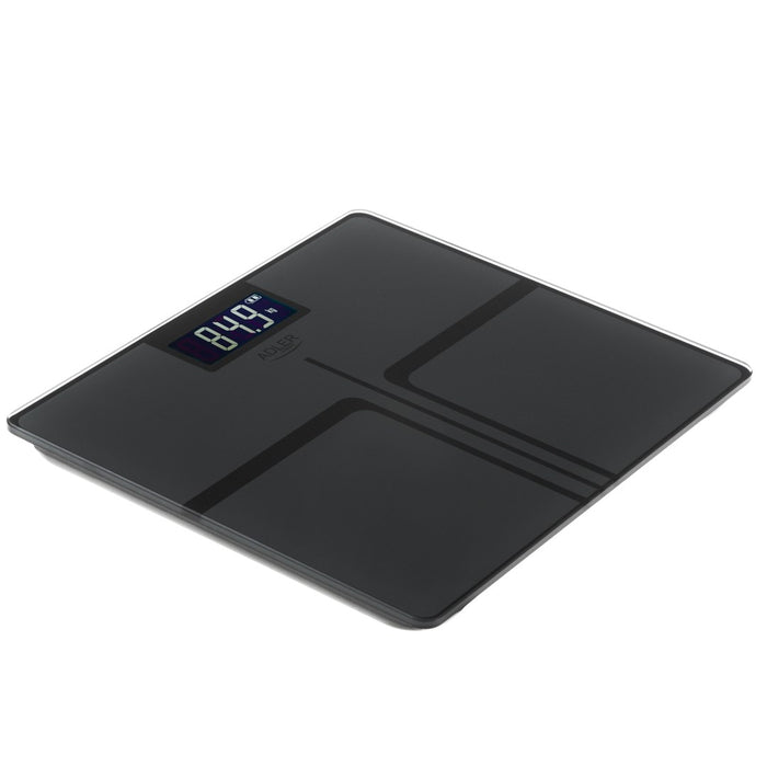 Bathroom scale ADLER AD 8194s STRIPES rechargeable USB-C Black