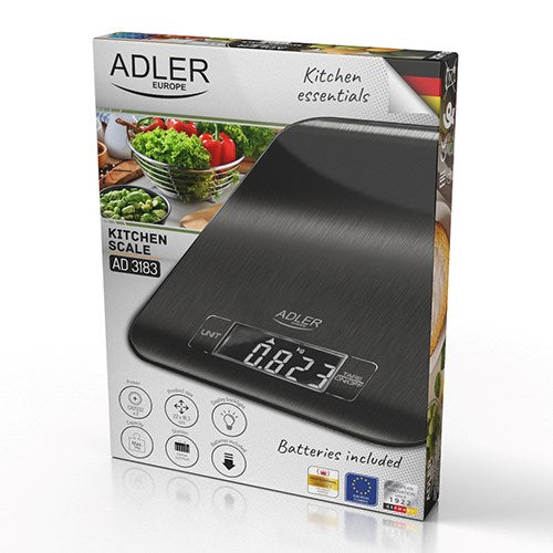 KITCHEN SCALE BLACK ADLER