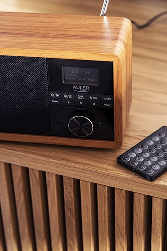 Adler AD 1184 radio Portable Digital Black, Wood