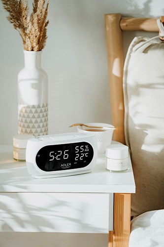 Adler AD 1186W alarm clock Digital alarm clock Black, White