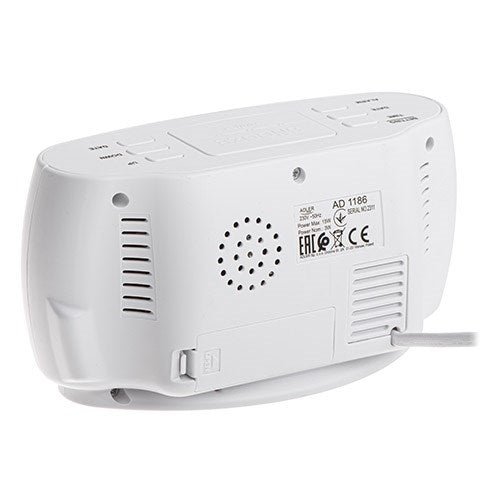Adler AD 1186W alarm clock Digital alarm clock Black, White