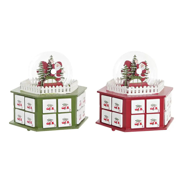 Advent Calendar DKD Home Decor Wood (22 x 19 x 20 cm) (2 Units) - Декорация и Осветление<<<Дом