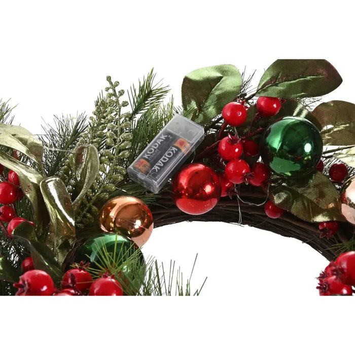 Advent wreathe Home ESPRIT Red Green PVC 50 x 15 x 50 cm - Декорация и Осветление<<<Дом Градина<<<BigBuy&&&Коледни