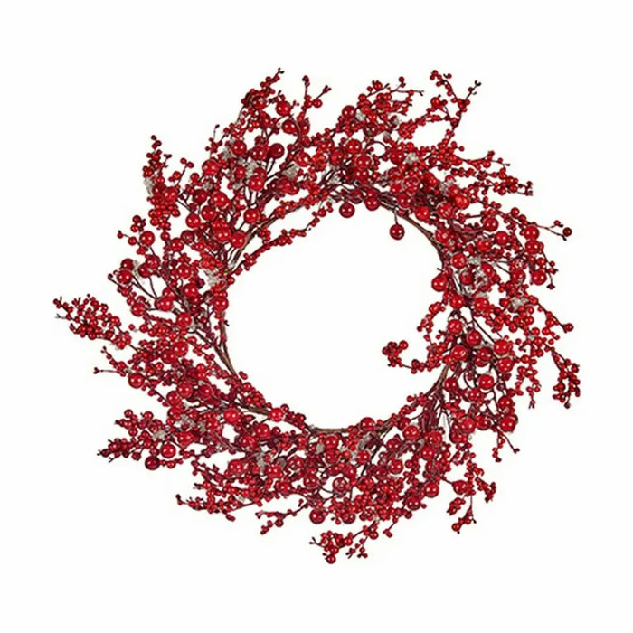 Advent wreathe Red Plastic 48 x 10 x 48 cm (6 Units) - Декорация и Осветление<<<Дом Градина<<<BigBuy&&&Коледни
