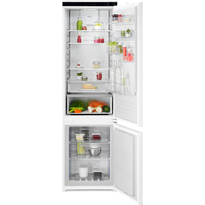 Built-in refrigerator with freezer AEG TCTCS191ES, 269 l, E, No Frost, White, Yes