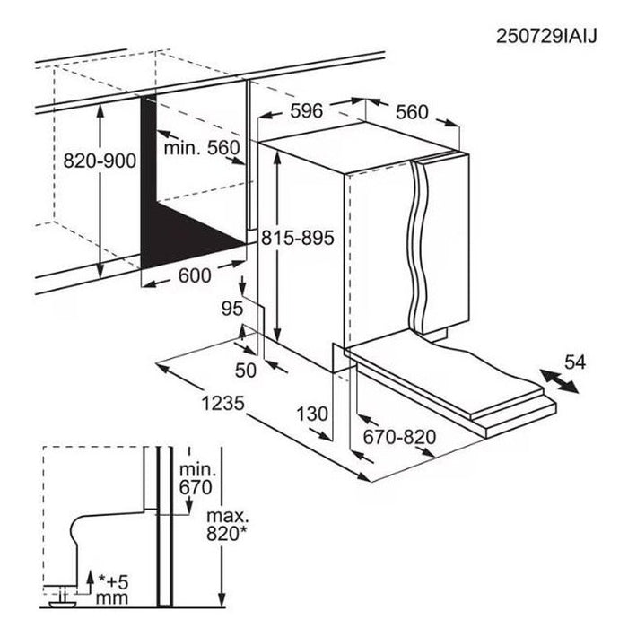 Built-in dishwasher AEG GI8200X5TN