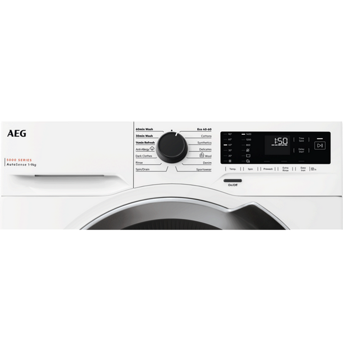 Washing machine AEG LF5Z49BE, 9 kg, 1400 rpm.