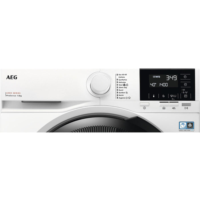 Washing machine AEG LFR61844BE, 8 kg, 1400 rpm.