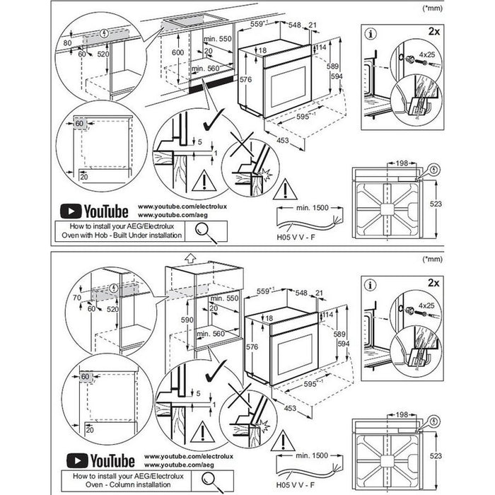 Built-in oven AEG NBR7P731SB (ST), 72, A++, Pyrolysis, Sensor