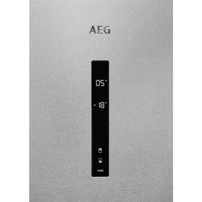 Refrigerator with freezer AEG RCB736E7MX, 367 l, E, No Frost, Stainless steel