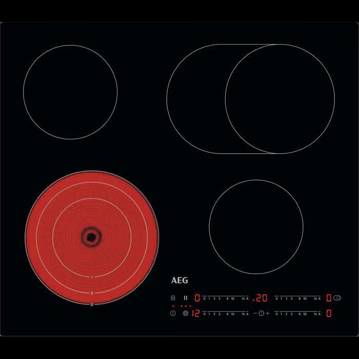 Built-in ceramic hob AEG TO64RA07CB, Electric