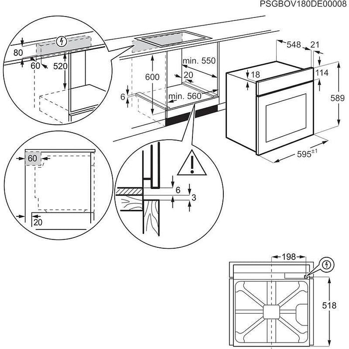 Built-in oven AEG TR6PB531SB, SenseCook with SteamCrisp