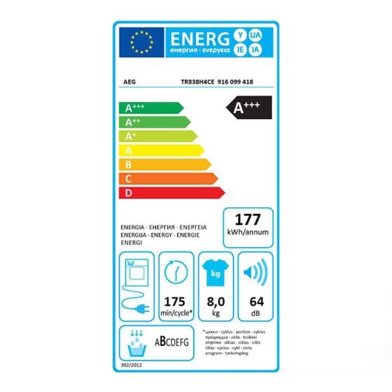 Dryer AEG TR838H4CE