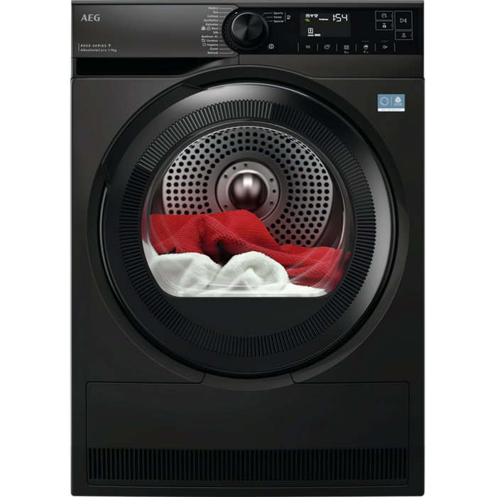 Dryer AEG TR8394CDE, 9 kg, C, Black