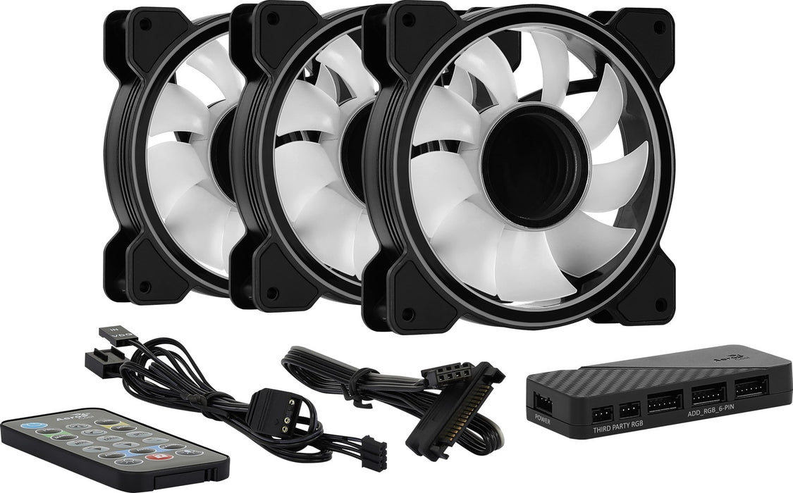 Aerocool Mirage 12 ARGB Pro Computer case Cooling set 12 cm Black