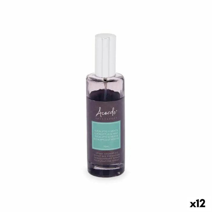 Air Freshener Spray Acorde Eucalyptus Mint 70 ml (12 Units) - Почистване Прахосмукачки И Гладене<<<Дом