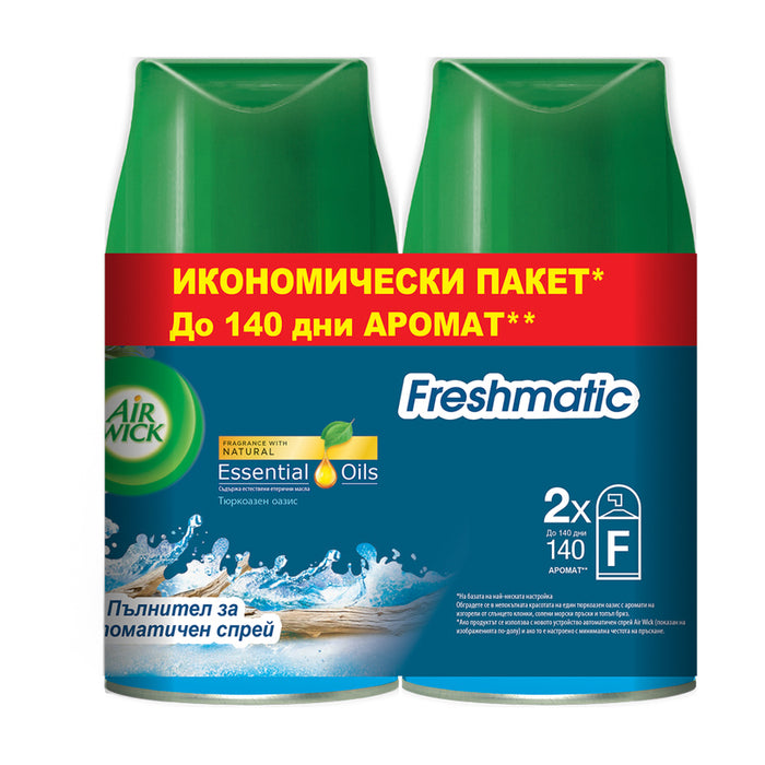 REFILL FOR FRESHMATIC TURQUOISE OASIS 2 PCS AIR WICK