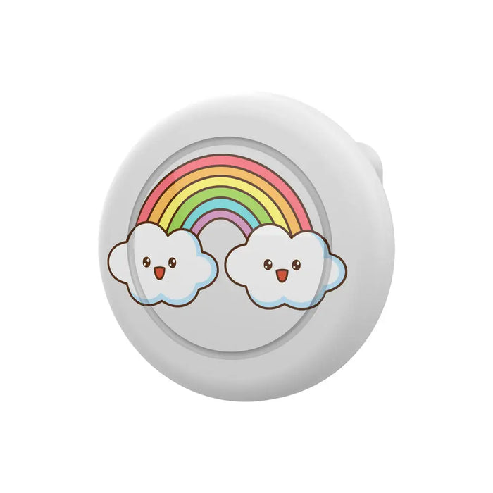 AirTag badge case - white with rainbow print - Cell phone cases and covers<<<HurtelXML
