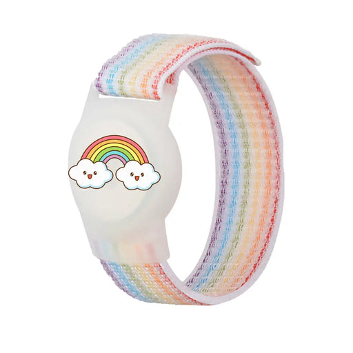 AirTag Case with Strap for Kids Nylon Wristband - with Rainbow Colored Strap - Cell phone cases and covers<<<HurtelXML