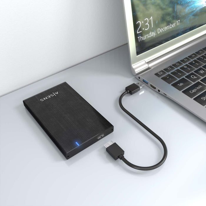 Housing for Hard Disk Aisens ASE-2527B Black 2,5"