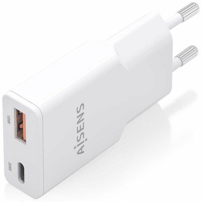Wall Charger Aisens ASCH-30W2P046-W White 30 W