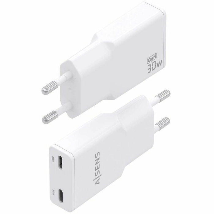 Wall Charger Aisens ASCH-30W2P048-W White 30 W