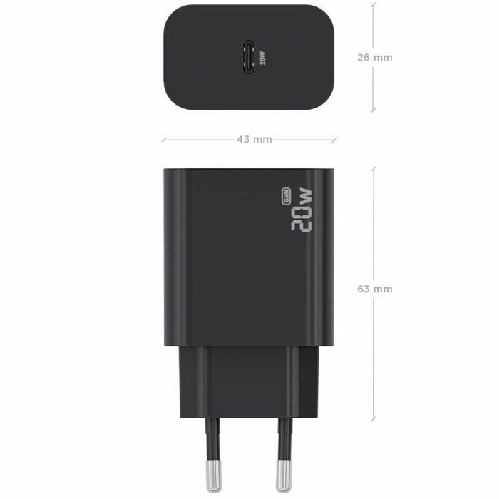 Wall Charger Aisens A110-0939 Black 20 W