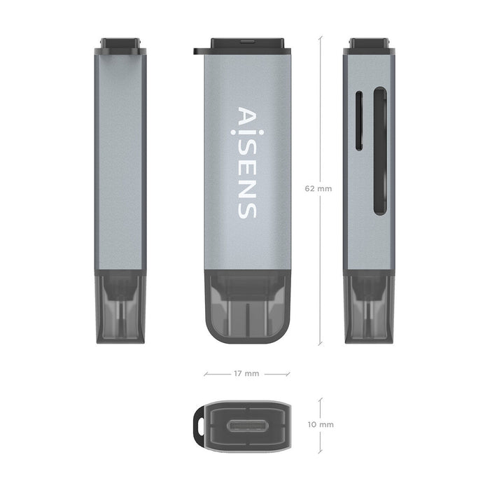 Card Reader Aisens ASCR-2C10-GR Grey