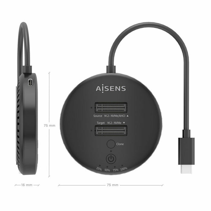 Charging base Aisens ASDS-2M2N05-BK Black