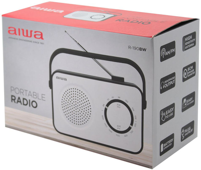 Transistor Radio Aiwa R190BW BLANCO White AM/FM