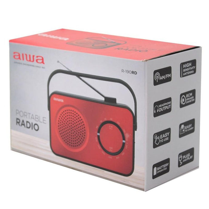 Transistor Radio Aiwa R-190RD Red AM/FM
