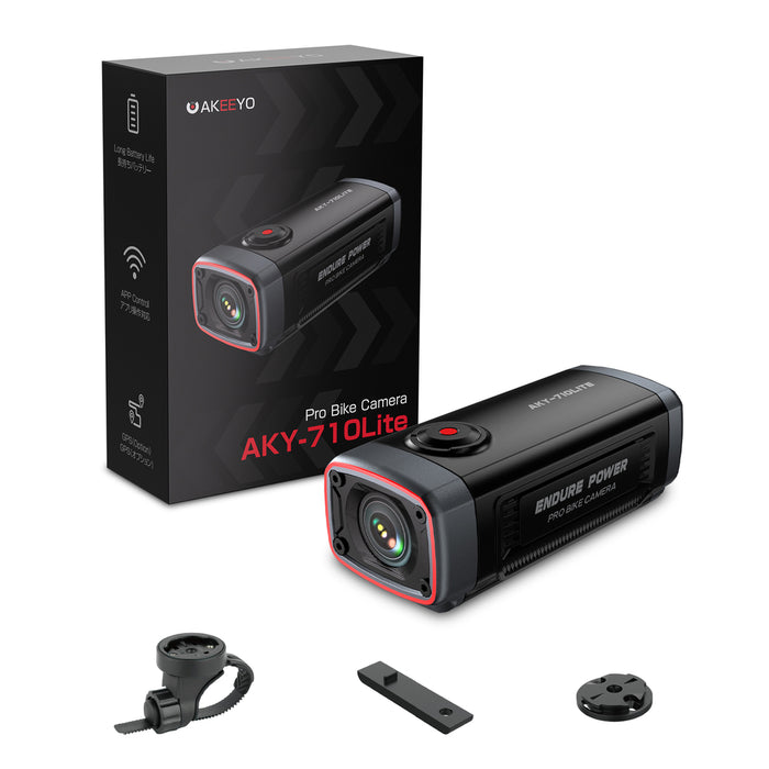 AKEEYO 710 Lite sports camera video recorder for bicycle handlebars - black
