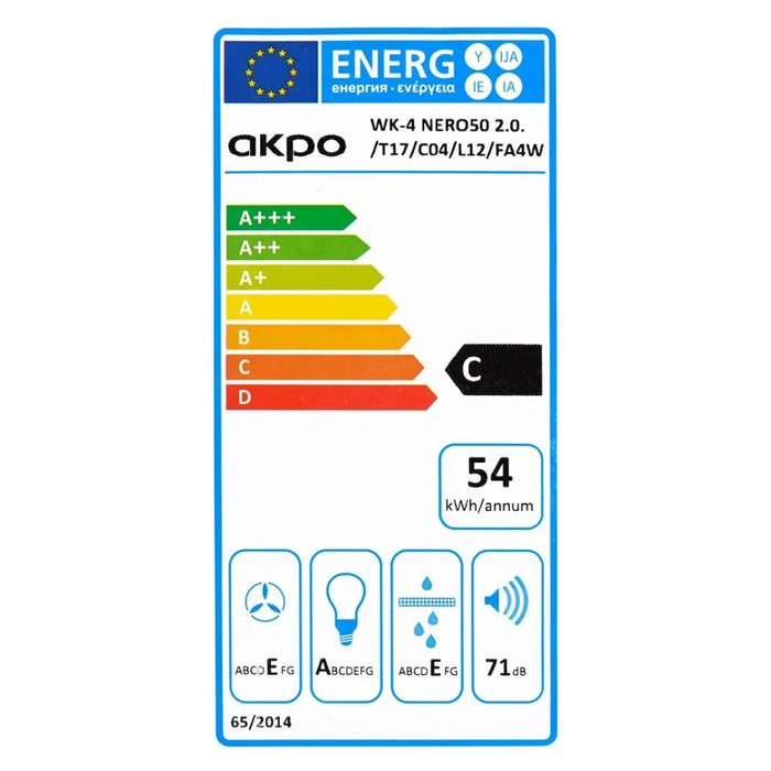 AKPO WK-4 NERO LINE 2.0 50 BLACK T300 LED linear hood/actuator - Cooker hoodsAGD-OKA<<<Home Appliance