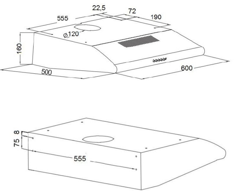 Akpo WK-7 P-3060 Chimney cooker hood