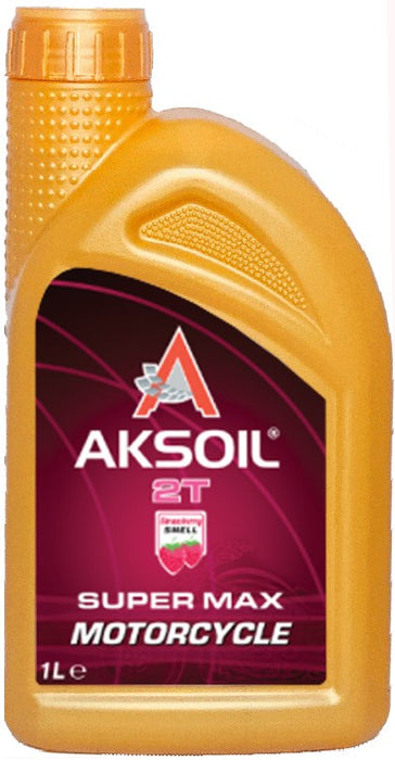 AKSOIL STRAWBERRY SCENTED SUPERMAX 2T 1L Moto