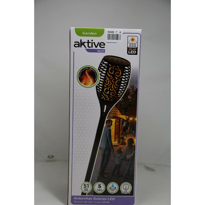 Set of solar garden lights Aktive 51 Plastic 11 x 77,5 x 11 cm (4 Units)