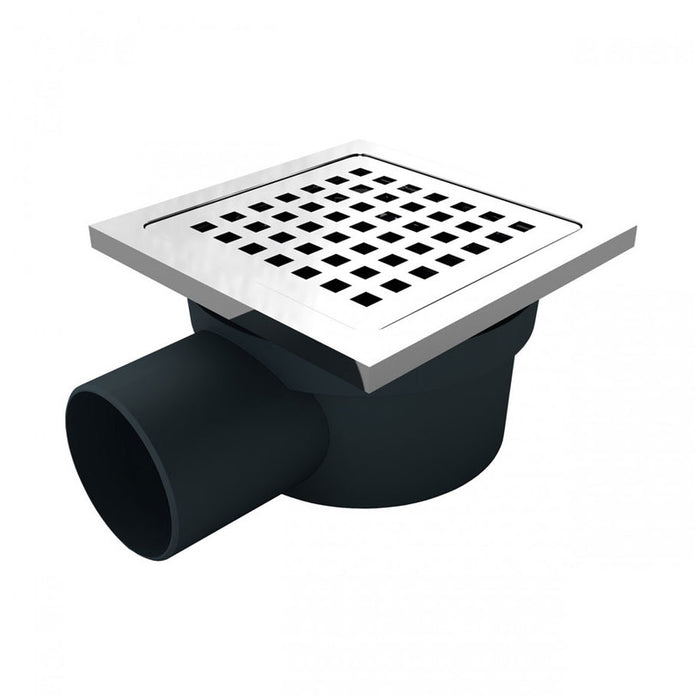 FLOOR SIPHON HORN 114X114 SIDE OUTLET AKVO 3005-50