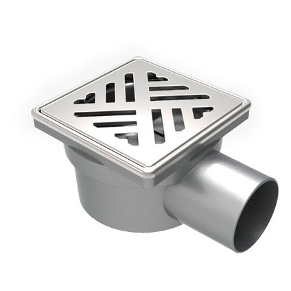 FLOOR SIPHON HORN 100X100 SIDE OUTLET AKVO 3000-50-1.1