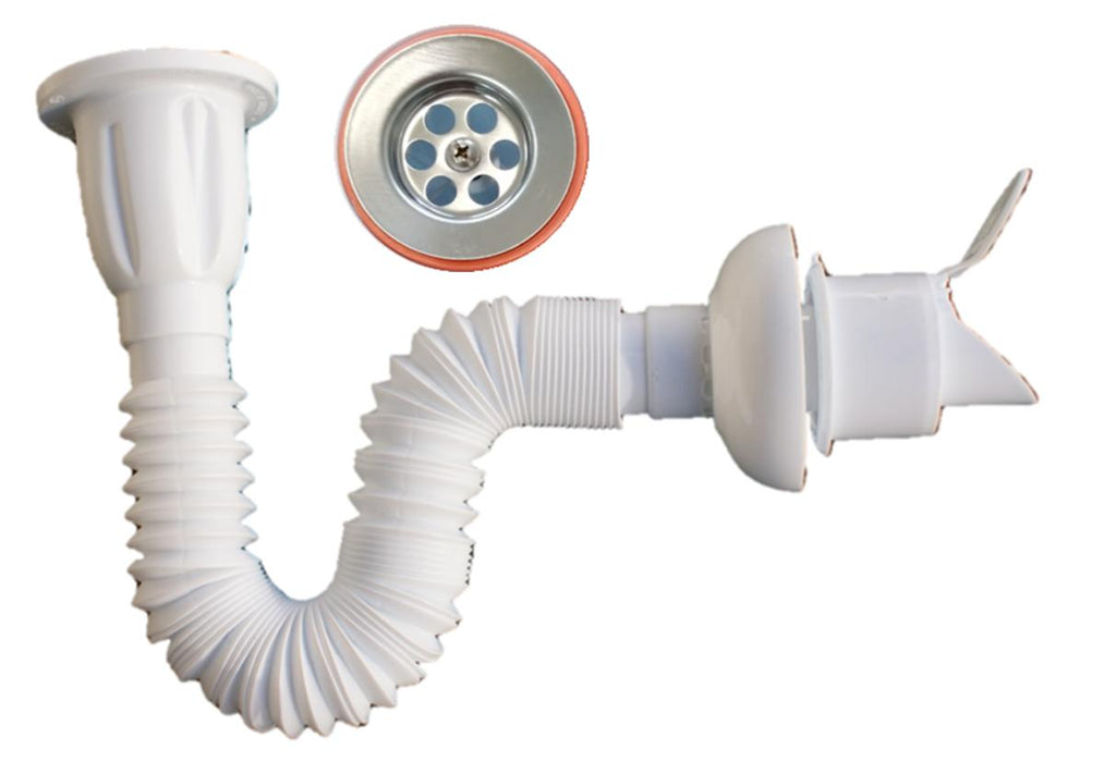 SIPHON FOR SINK WITH CORRUGATION. CONNECTION 76CM VALVE