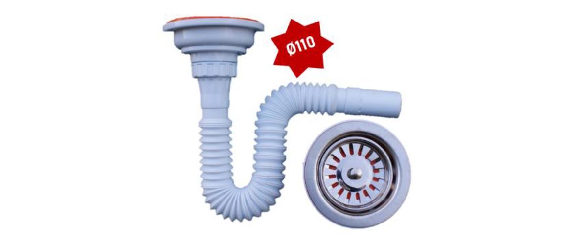 SIPHON FOR KITCHEN SINK 110MM